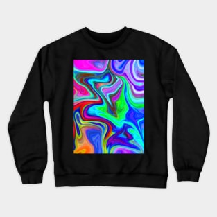 Abstract Colorful Marble Pattern Crewneck Sweatshirt